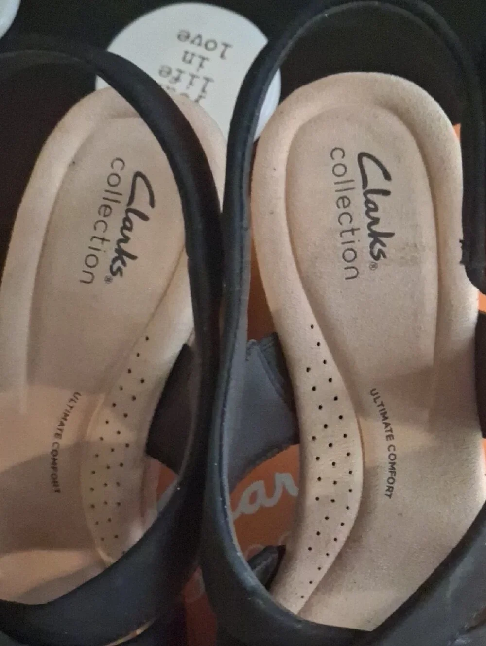 Clarks Black Crisscross Wedge Sandals NWT